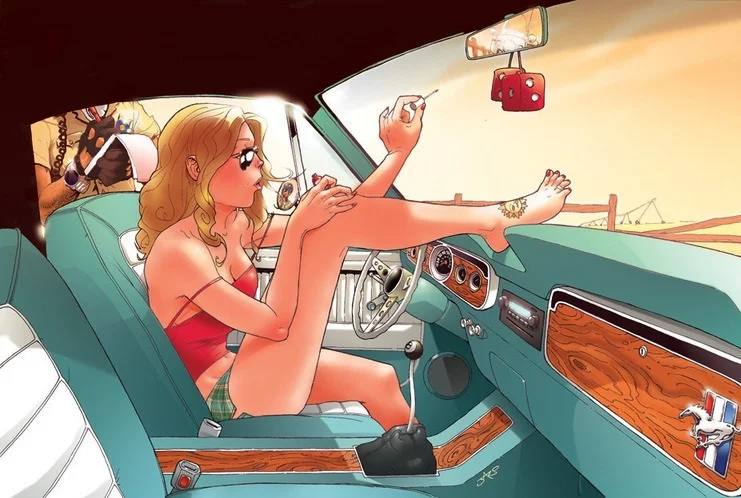 Голая блондинка с большими сиськами сидит дуплом на секс машине на глазах агента