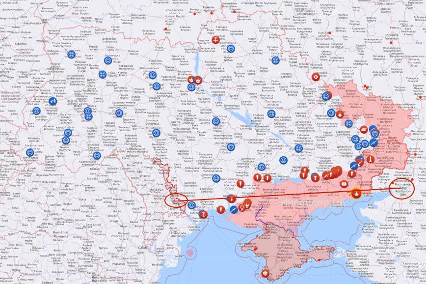 Карта украины с территориями под контролем россии