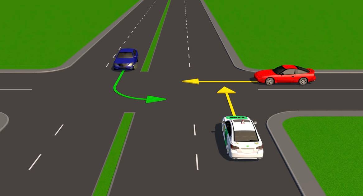 Проезд на равнозначном перекрестке в картинках