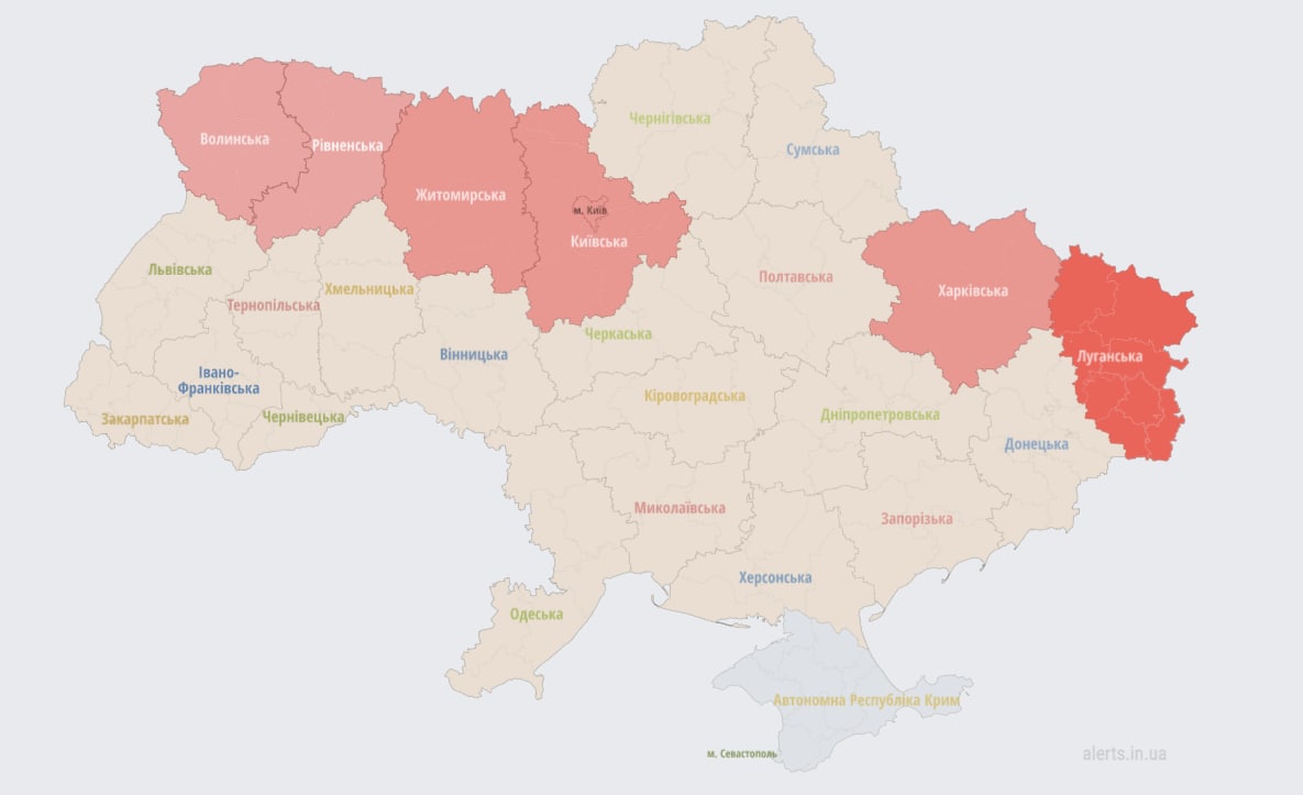 Карта тревог в Украине. Карта воздушных тревог в Украине. Карта повітряних тривог. Карта повитряних тревог украины