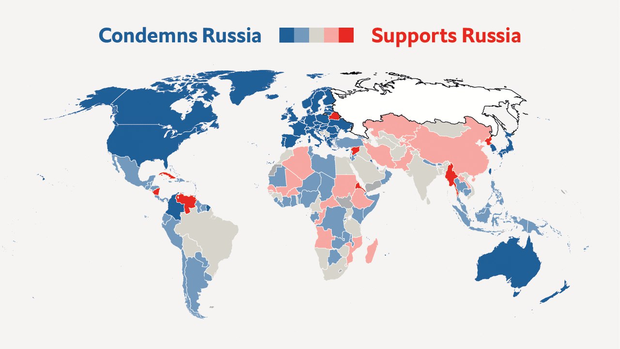 Карта кто за россию а кто против