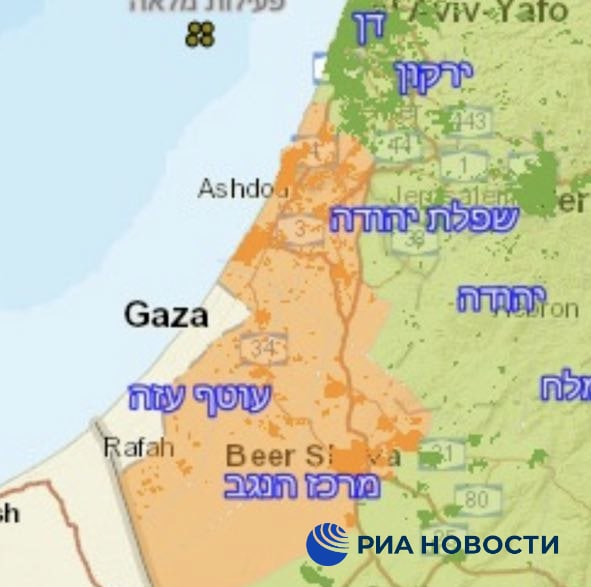 Карта израиля и сектора газа палестины на русском