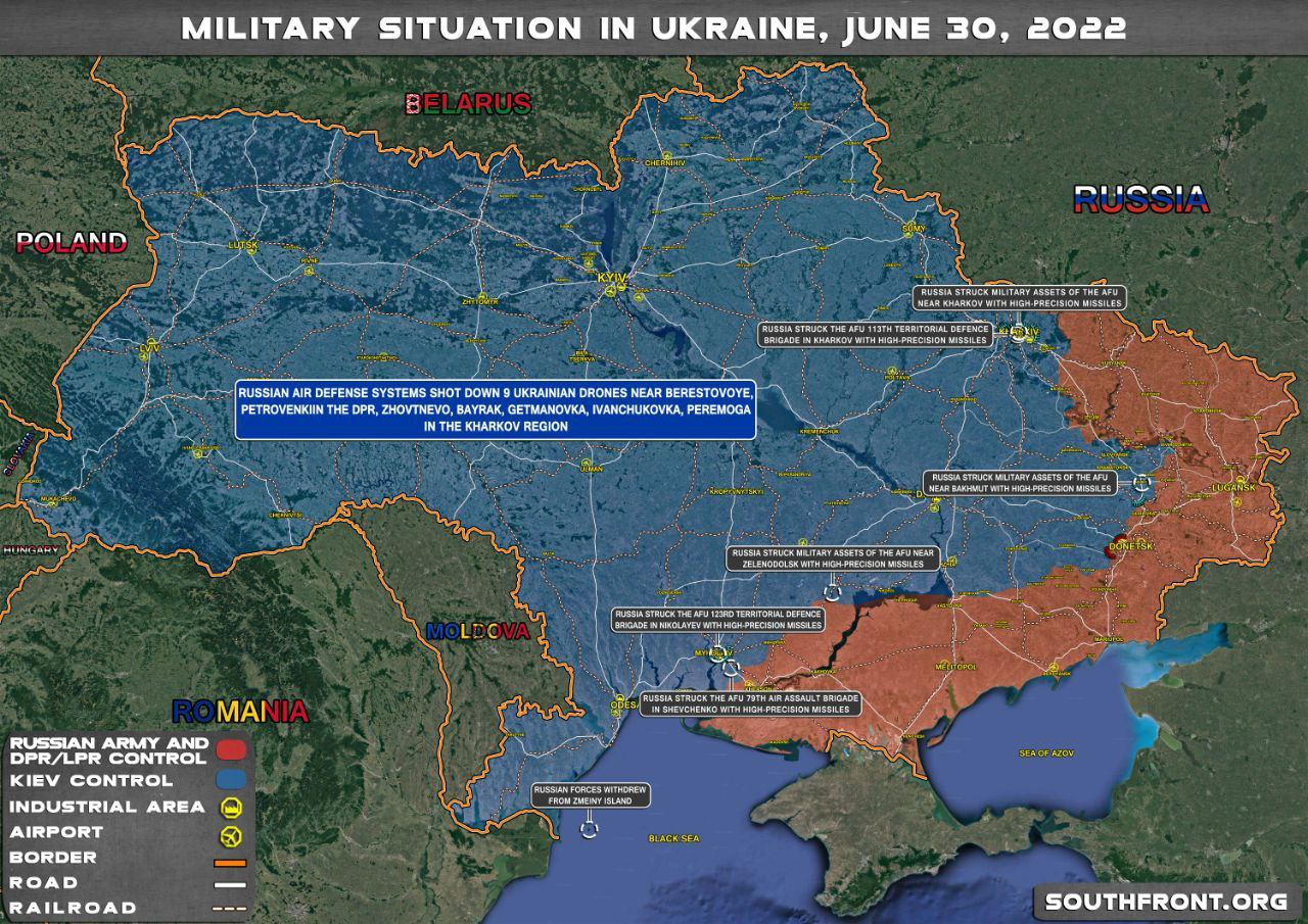 Текущая карта боевых действий на украине