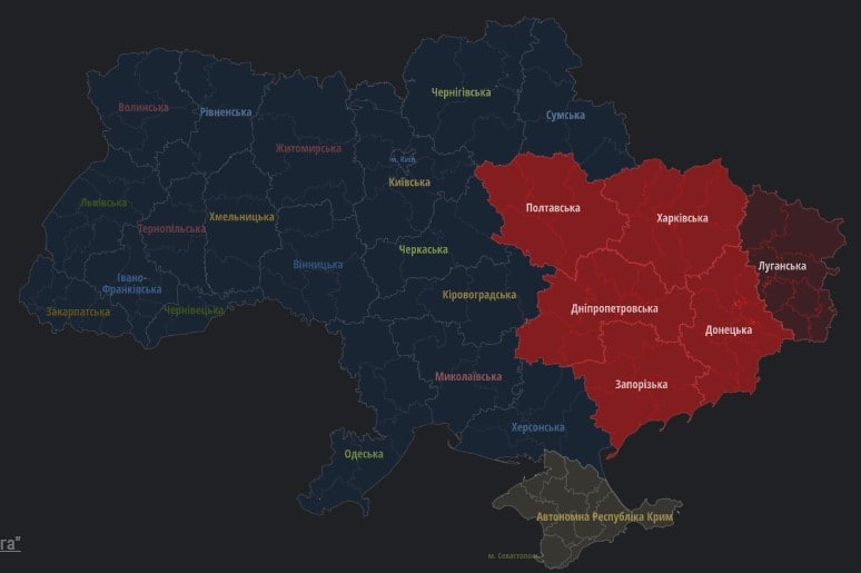 Карта тревоги в россии